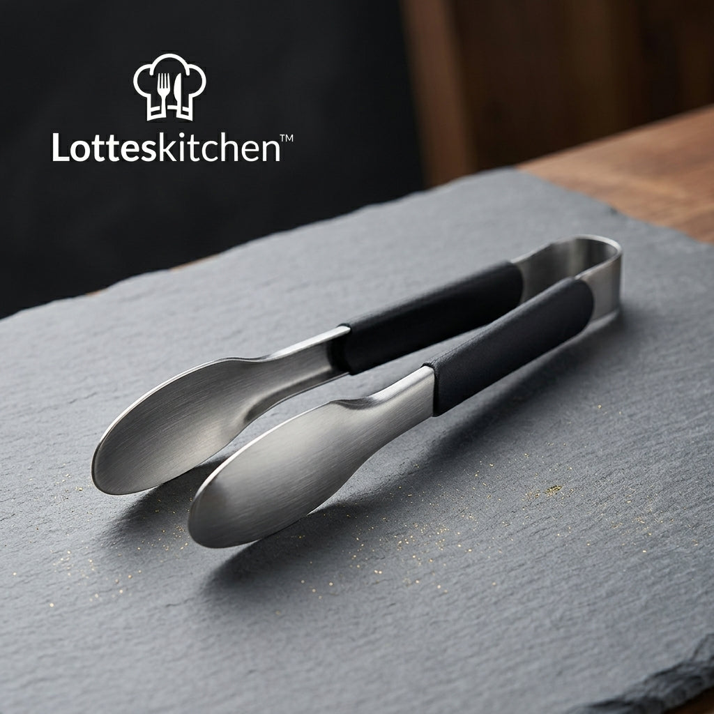 Lotteskitchen™ Stainless Serving Tongs