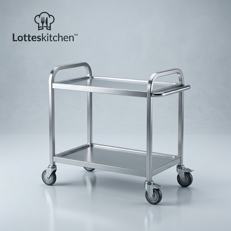 Lotteskitchen™ Stainless Steel Service Cart