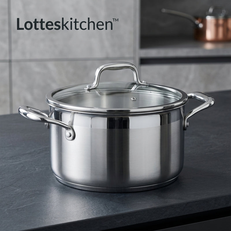 Lotteskitchen™ Stainless Steel Stock Pot
